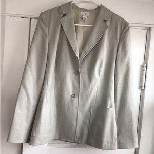 LOFT Women's Light Gray Suit Jacket